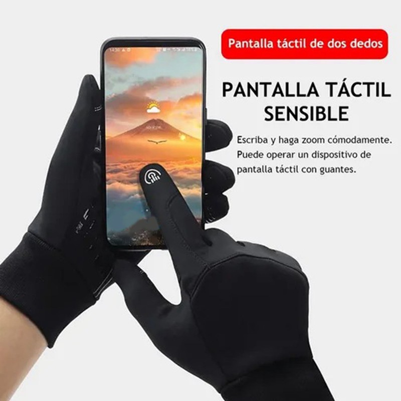 1 Pair Windproof Thermal Gloves Slip Resistant Touch Screen Warm