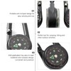 Gatuida Pocket Camping Compass Double Side Carabiner Compass Clip for