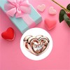 UIHEI Jewelry Rose Radiant Heart Floating Stone Charms for Women
