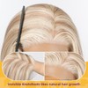 KOME Blonde Synthetic Lace Front Wig,13×6 Short Straight Glueless Bob