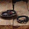 SAILIMUE 8 Pcs Cross Bead Bracelets for Women Men 8mm