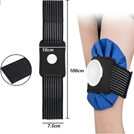 Icing Supporter, For Sports, Ice Bag, Dedicated Support, Knees, Elbows, Thighs, Wrists, Calves, Ankles, Warm, Fixed Belt, Breathable, Ice Pack, Basketball, Volleyball, Baseball, Soccer (40.6 inches (103 cm)