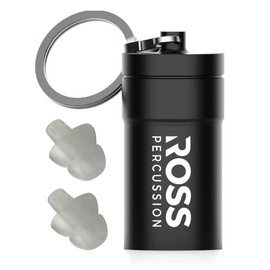 Musician Concert Earplugs - ROSS Percussion High Fidelity Noise Reduction Ear Plugs Concerts, Musicians, Festivals, DJ's (1 Pair)