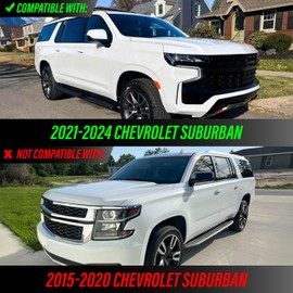 USR 21-24 GMT1YC SUV Side Marker Light – Front Parking Lamps (Left + Right) Pair - Compatible with 2021-2024 Chevy Suburban, Tahoe All Models/GMC Yukon/Escalade (CLEAR LENS with AMBER LED)