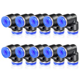 ERGAOBOY Pack of 10 Elbow 4 mm Pipe AD Push to Connect Pipe Fittings Push Lock (PV4)