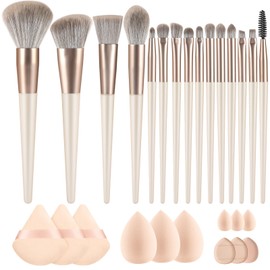 Make Up Brushes 15pcs Make Up Set Premium Synthetic Foundation Brush Makeup Brush Set For All Your Varied Make Up Application Needs Eyeshadow Brushes with 12pcs Makeup Sponge