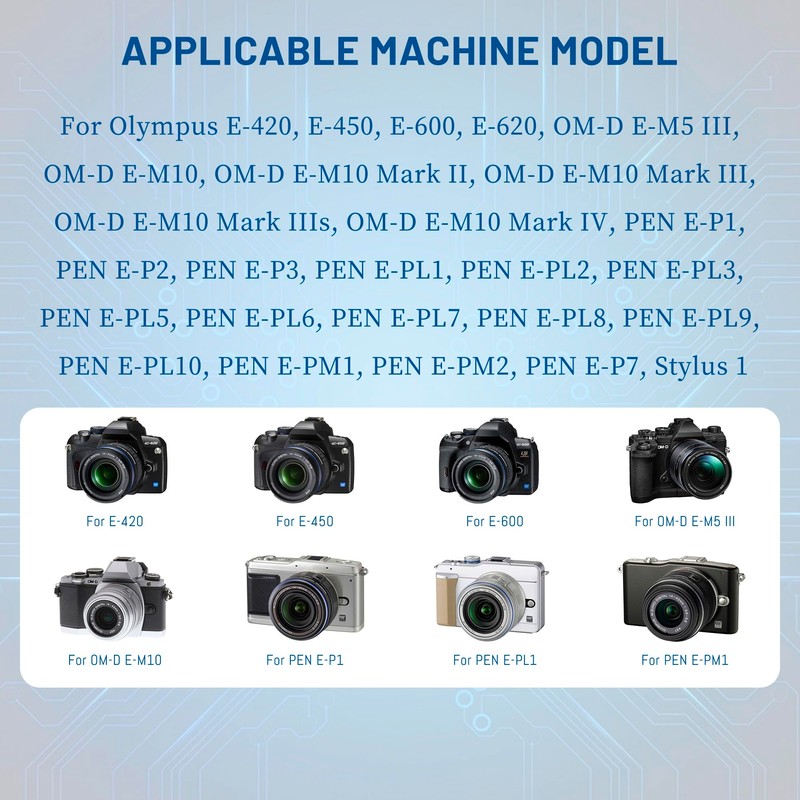 2 Pack BLS-5 Battery with Smart Dual Charger for Olympus