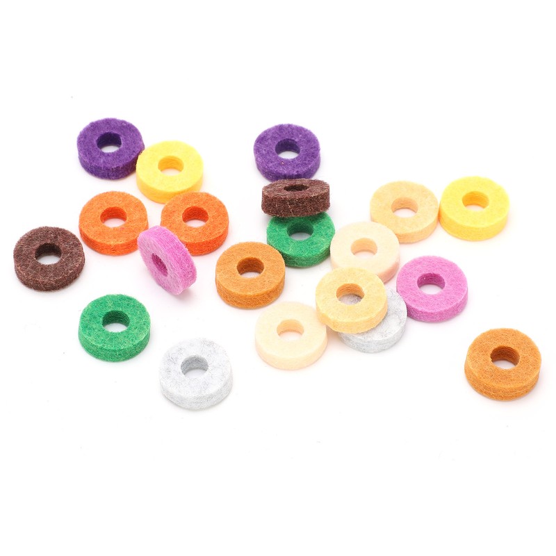 20Pcs Drum Cymbal Felt Multicolour Pad Instrument Accessory Replacement Part