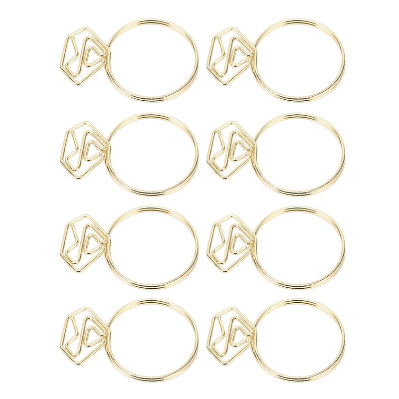 100Pcs Cute Paper Clips Ring Style Anti Slip Sturdy Electroplated