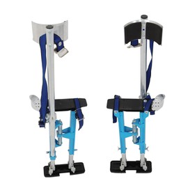 findmall 18-30 Inch Drywall Stilts Blue Adjustable Aluminum Stilt Tool Fit for Painting or Cleaning