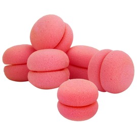 F Fityle Sponge Curler, Hair Roller, Curly Curler, Tool Bangs, Roller, 2 Colors, 6 Pack - Pink