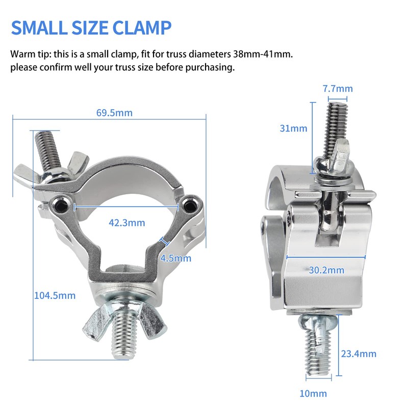 DBREAKS Quick Buckle Stage Lighting Clamp, TÜV Tested, 4 Truss