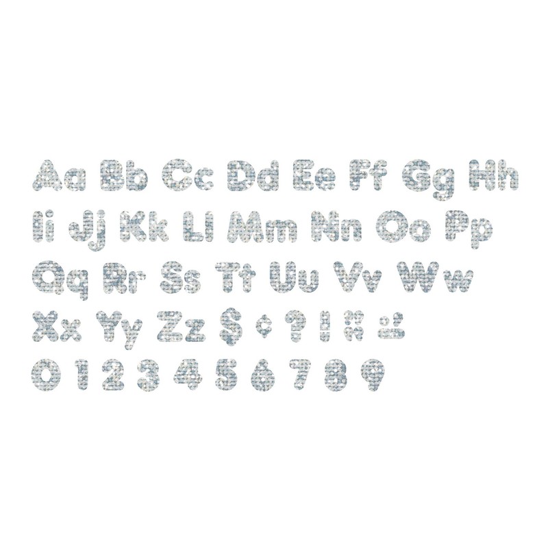Trend Enterprises, Inc. Silver Sparkle 10.16 cm Casual Combo Letras