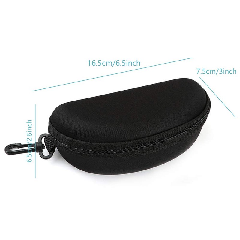 Yamrots 3pcs Zipper Hard Sunglasses Cases Portable Travel Eyeglasses Cases