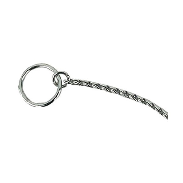 Guardian Gear X-Fine Chrome Snake-Chain Dog Collar, 12"