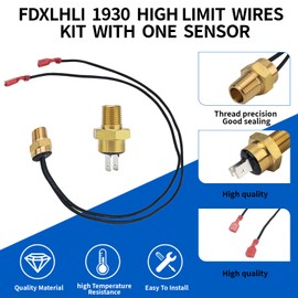 Pool Heating Replacement Kit,HAXHLI1930 Sensor & FDXLHLI1930 135°F High Limit Kit, Compatible with Hayward H-Series Pool Heater H150FD-H500FD,H150FDN-H500FDN,H150FDP-H500FDP