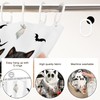Lindameler Funny Halloween Shower Curtain Spooky Ghost Black Cat Shower