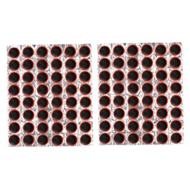 GRIRIW 48pcs Heavy Duty Bicycle Tire Repair Patches Round Rubber Puncture Kit for Mountain Bikes Sturdy Inner Tube Repair Tools for Cyclists Portable Tire Fixing Set