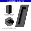 JOY DECOR 2 Pack Pocket Door Handles, 5.9" Rectangular Recessed