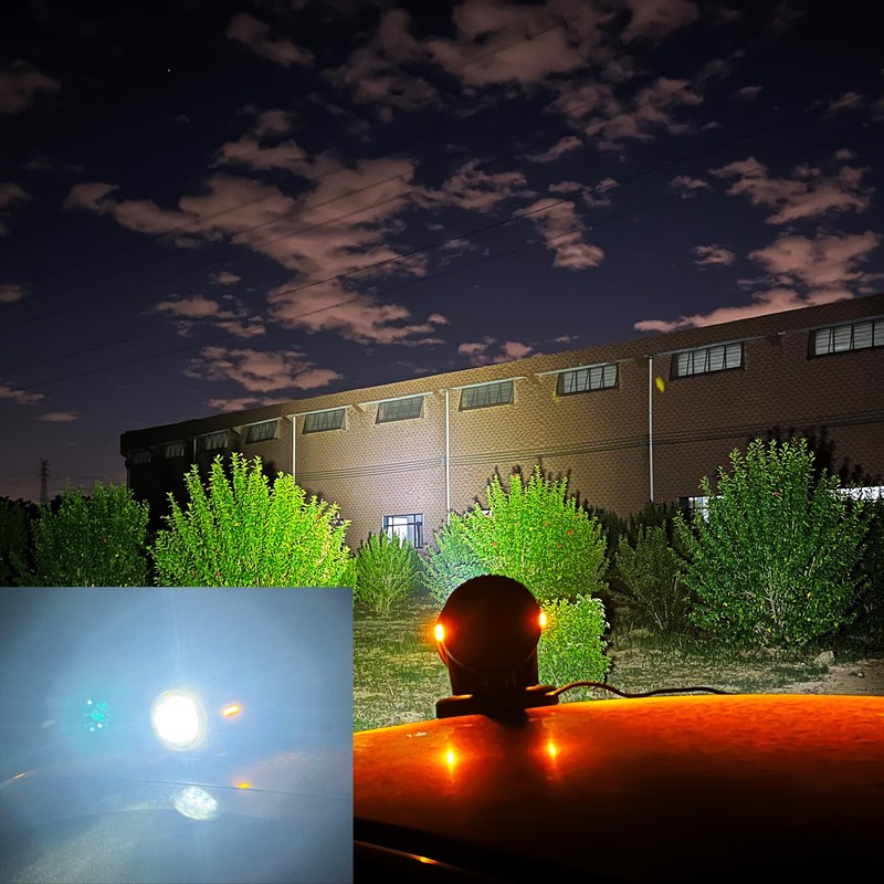 Remote LED Search Lights for Truck, Auto-Reset 360 Rotating Spot