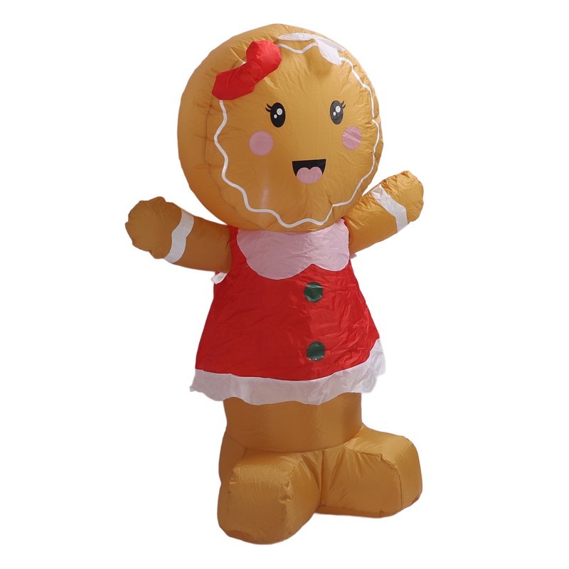 Valentines Day Inflatables Gingerbread Girl Waterproof Thickened Blow Up Gingerbread