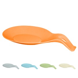 OGGI Silicone Spoon Rest for Stove Top - Jumbo Size Holds Large & Multiple Kitchen Utensils in Place, Great Spoon Rest for Kitchen Counter, Kitchen Spoon Rest, Spoon Holder for Stove, Orange