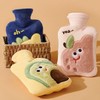 Microfiber thermal water bag, hand warmer, thermal pack, PVC hot water compress pack B009 Rabbit Avocado M