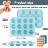 3‑Pack 12‑Cup Mini Silicone Muffin Pan, Non‑Stick Mini Cupcake Baking