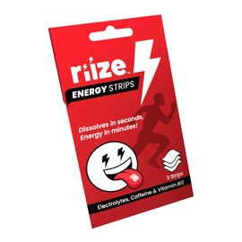 Riize Energy Strips, Fast Acting with 50mg Caffeine, L-Theanine, Vitamin B12, Electrolytes, Natural Flavors, Vegan, Instant Boost Oral Supplement (3 Count Pack)