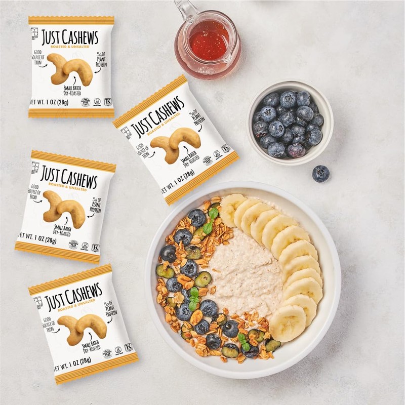 Roastery Coast - Just Cashews Unsalted | Individually wrapped snack