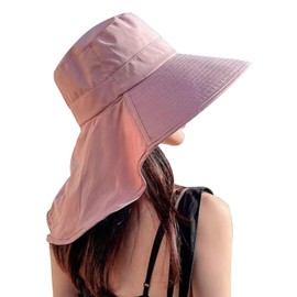 ARSZHORSVS Women's UV Protection, Sun Protection, Wide Brim, Sunscreen Hat, Lightweight, Breathable, Small Face Effect, Sun Visor, Spring and Summer, UV Protection, Includes Chin Strap, Folding