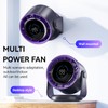 TZXVBW High Speed Desktop Fan with Digital Display, Wall/Seat Mounted,