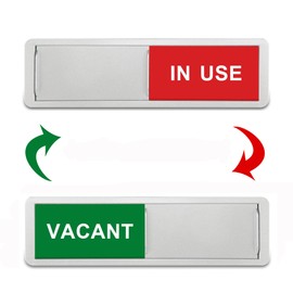 Slide Door Indicator Sign, Vacant In Use Sign, Do Not Disturb Door Sign Privacy Sign Toilet Signs Bathroom Door Sign, 1 Pack (7 x 2 Inch)
