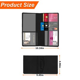 Mandark Car Registration and Insurance Card Holder, Vehicle Glove Box Card Organizer for Documents Cards License, Automotive Comparment Wallet Case Accessories, Universal Fit(Black)