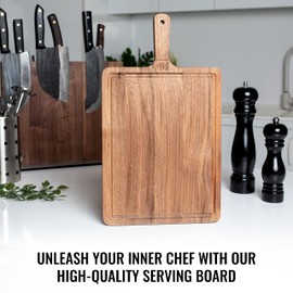 Coolina Walnut Serving Board - Perfect Cutting Board for Chopping Meet,Chicken! Made from Durable Walnut Wood (12x9 inches)