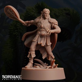 Arcane Minis Umbriel Dark Elf Bard - Pose 1a | Sordane Publishing | D&D Miniature