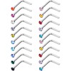 Mudder 20 Pieces Curved Nose Stud Stainless Steel Nose Ring