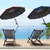 XLINGZA UPF 50+ Beach Umbrella with Adjustable Universal Clamp
