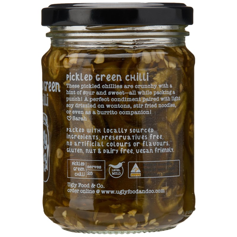 UGLY FOOD AND CO - Pickled Green Chilli, 250g
