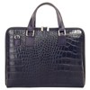 Samantha Look Women's Genuine Leather Briefcase, Made in Italy, Crocodile