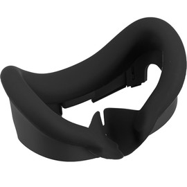 NUHFUFA VR Headset Face Cover Pad and Lens Cover for Quest 3 Accessories, Blackout Eye Mask Face Cushion Pad Washable Dust-Proof Lightweight Protector Lens Cap(Black)