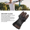 Archery Glove Finger Tab Accessories Three Finger Guard PU Leather