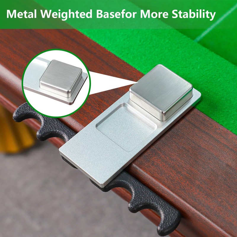 GAMESUN Portable Weighted Pool Cue Holder, chalk holder, billiard cue