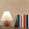 11" Small Wicker Table Lamp, Dimmable Rattan Bamboo Lamp with