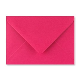 C5 Coloured Envelopes for A5 Greeting Cards Wedding Invitations & Crafts V Flap, Peel & Seal Flap (162x229mm) Pack of 50 (Fuchsia Pink)