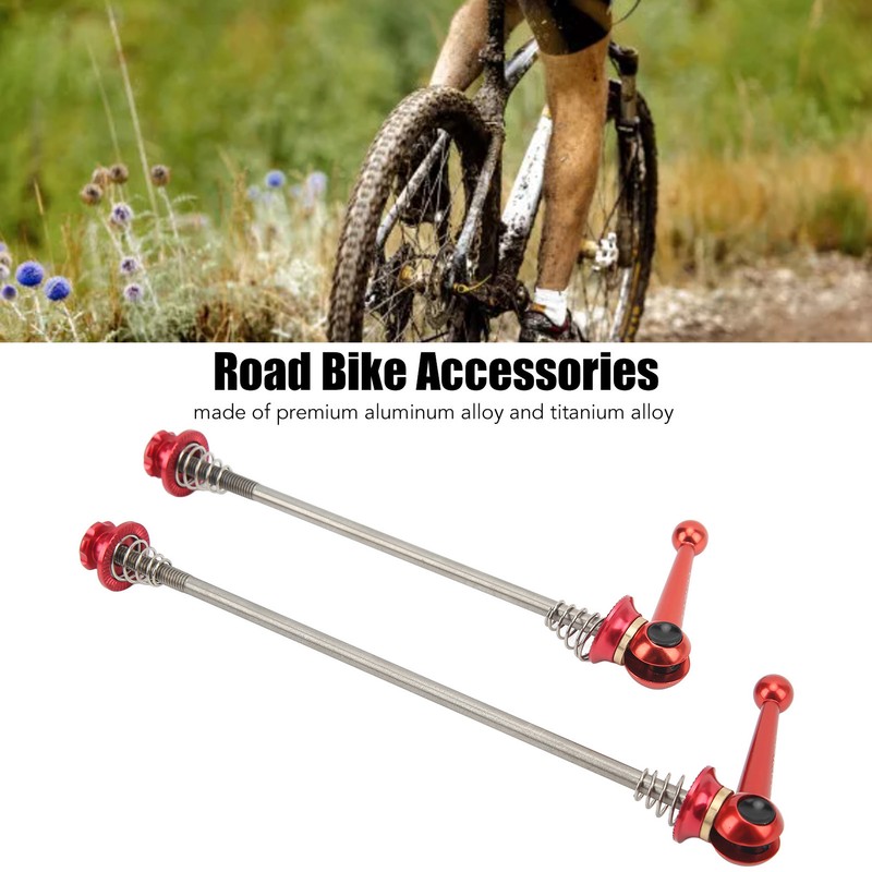 CANSUCC 2pcs Bicycle Wheel Skewer Aluminum Alloy Quick Release Titanium