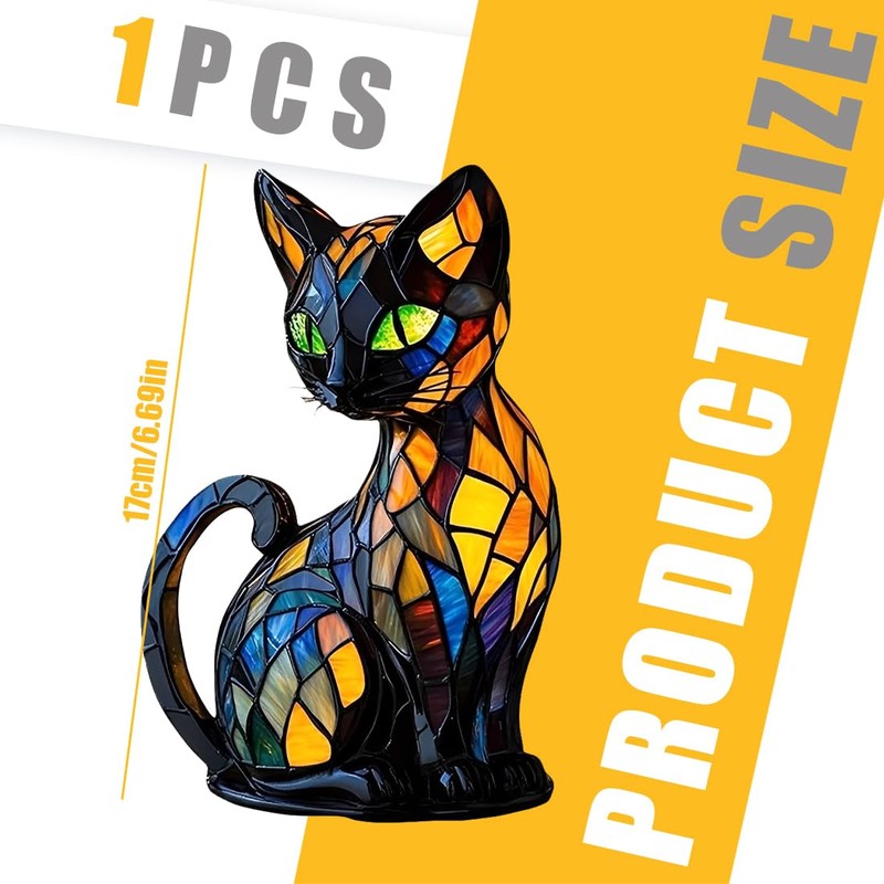 Tomedeks Cat Lamp Mosaic Night Light for Children's Room, Night