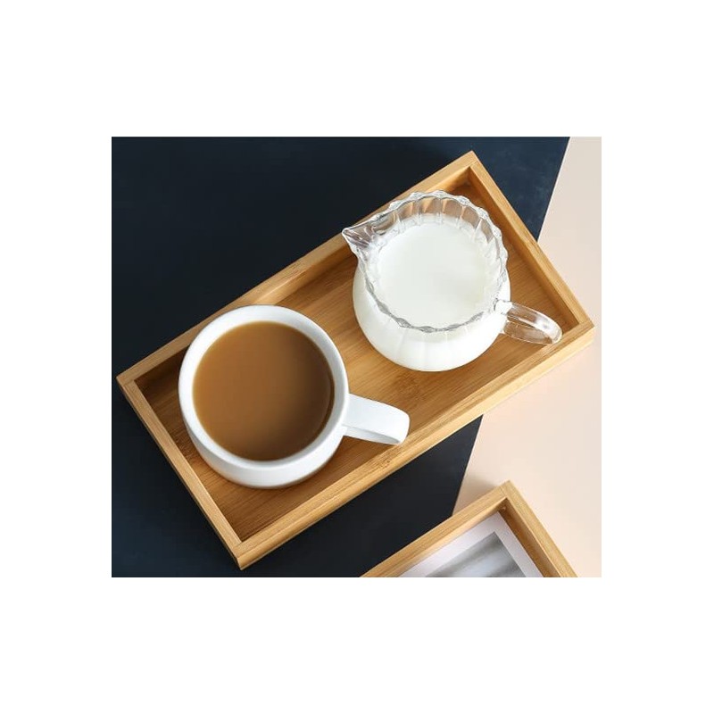 XIMISISE Natural Bamboo Vanity Organizer Set - Wooden Bathroom/Kitchen Countertop