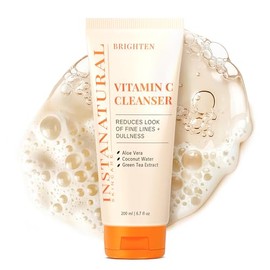 InstaNatural Vitamin C Facial Cleanser - Anti Aging, Breakout & Wrinkle Reducing Face Wash for Clear & Reduced Pores - With Organic & Natural Ingredie