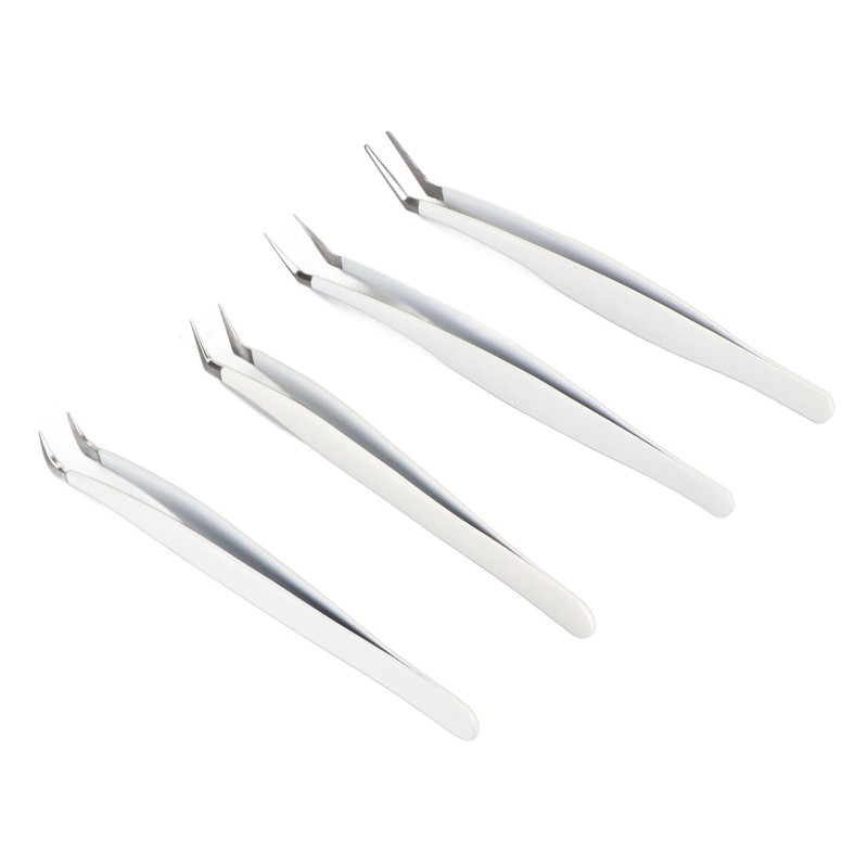 Eyelash Extension Tweezers Kit Stainless Steel High Accuracy Lash Tweezers